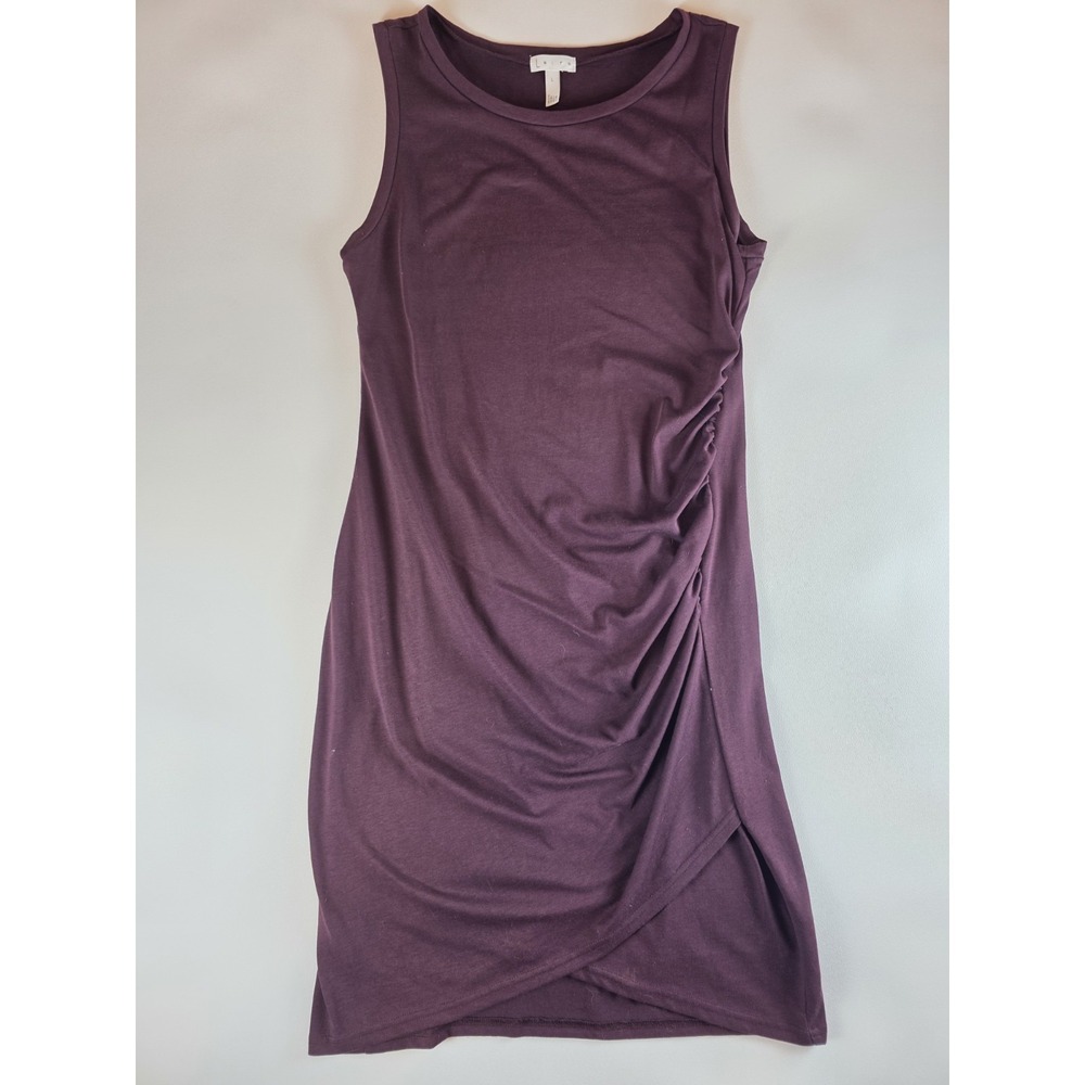 Leith Dress Size Large Maroon Sleeveless Bodycon Knee Length